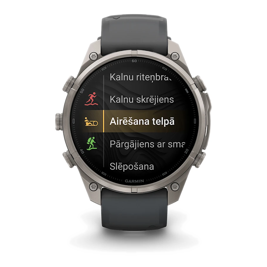 8 garmin fenix 9 pro 47mm inreach titanium with graphite black silicone band