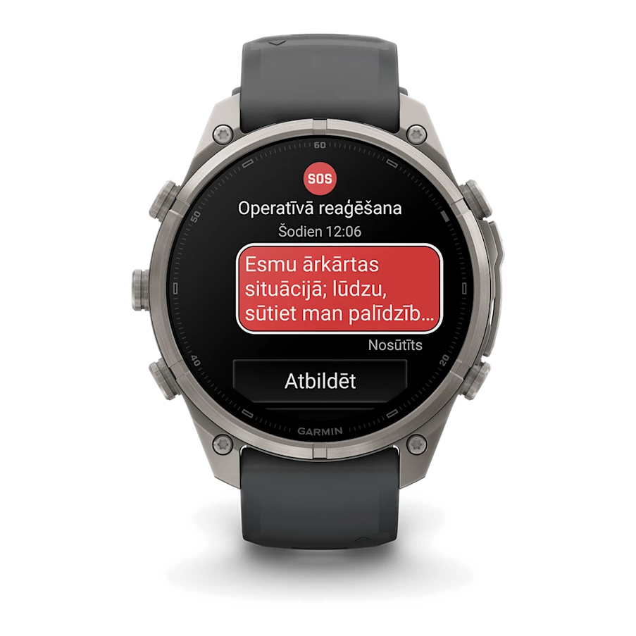 9 garmin fenix 9 pro 47mm inreach titanium with graphite black silicone band