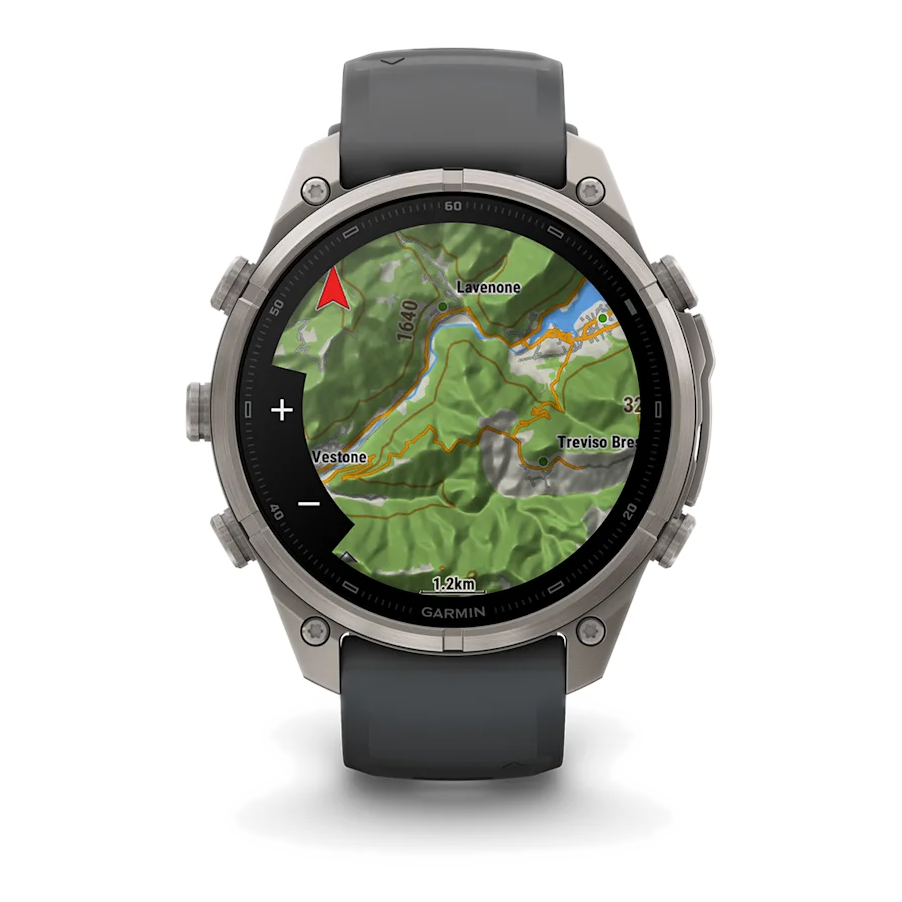 12 garmin fenix 9 pro 47mm inreach titanium with graphite black silicone band