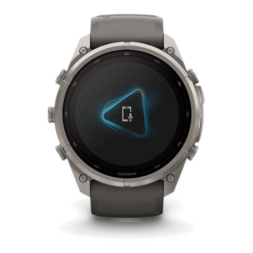 12 garmin fenix 9 pro solar 51mm inreach titanium with pebble grey silicone band