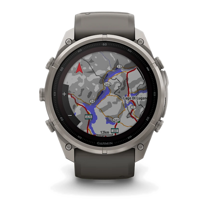 13 garmin fenix 9 pro solar 51mm inreach titanium with pebble grey silicone band