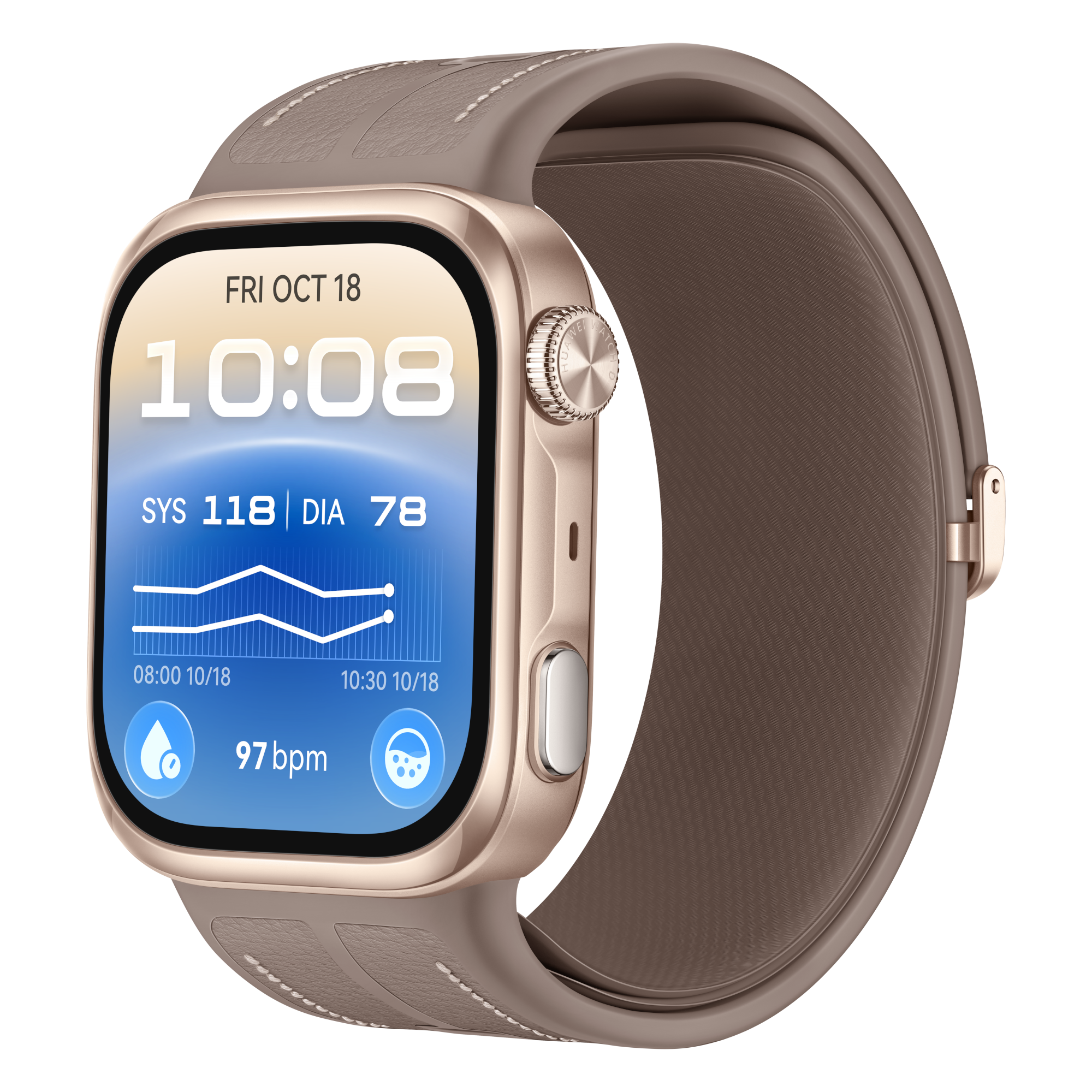 Huawei Watch D3, Zelta, Gaiši brūna