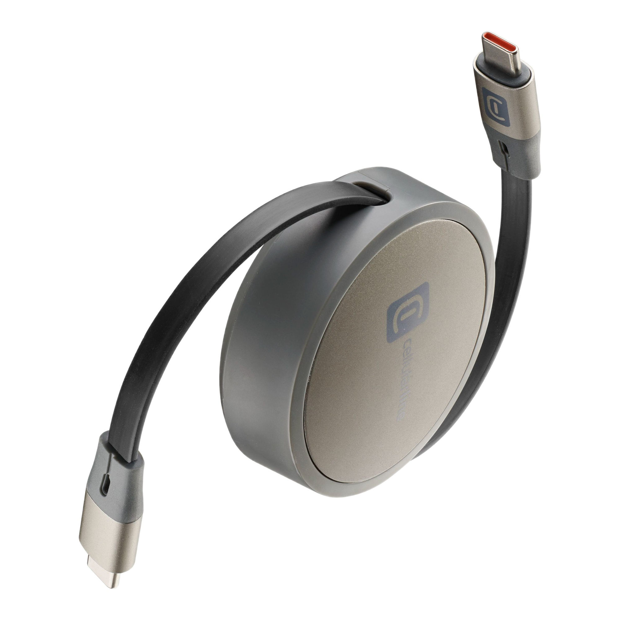 Cellularline 100W USB-C Retractable datu kabelis