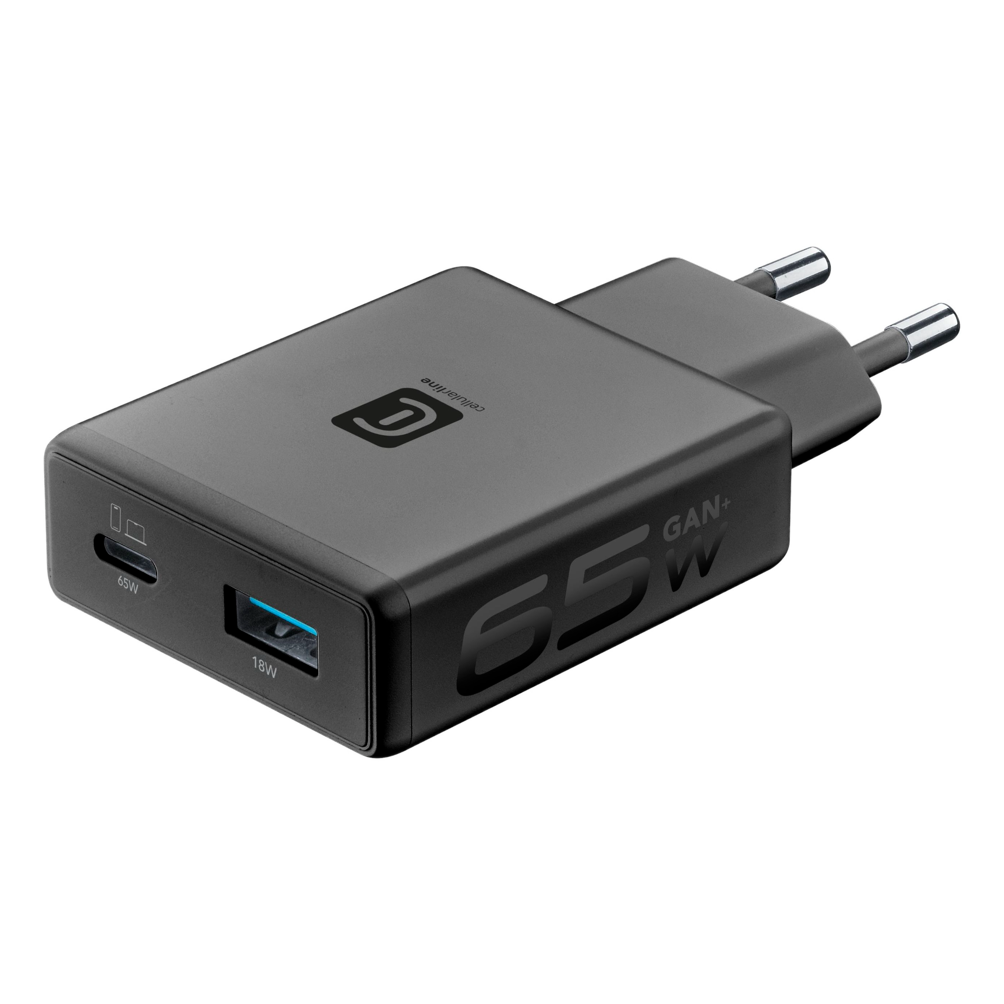 Cellularline 65W Slim Dual tīkla lādētāja adapteris