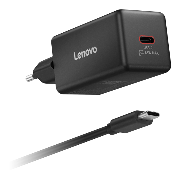 Lenovo Mini GaN 65W USB-C Power Adapter With Cable