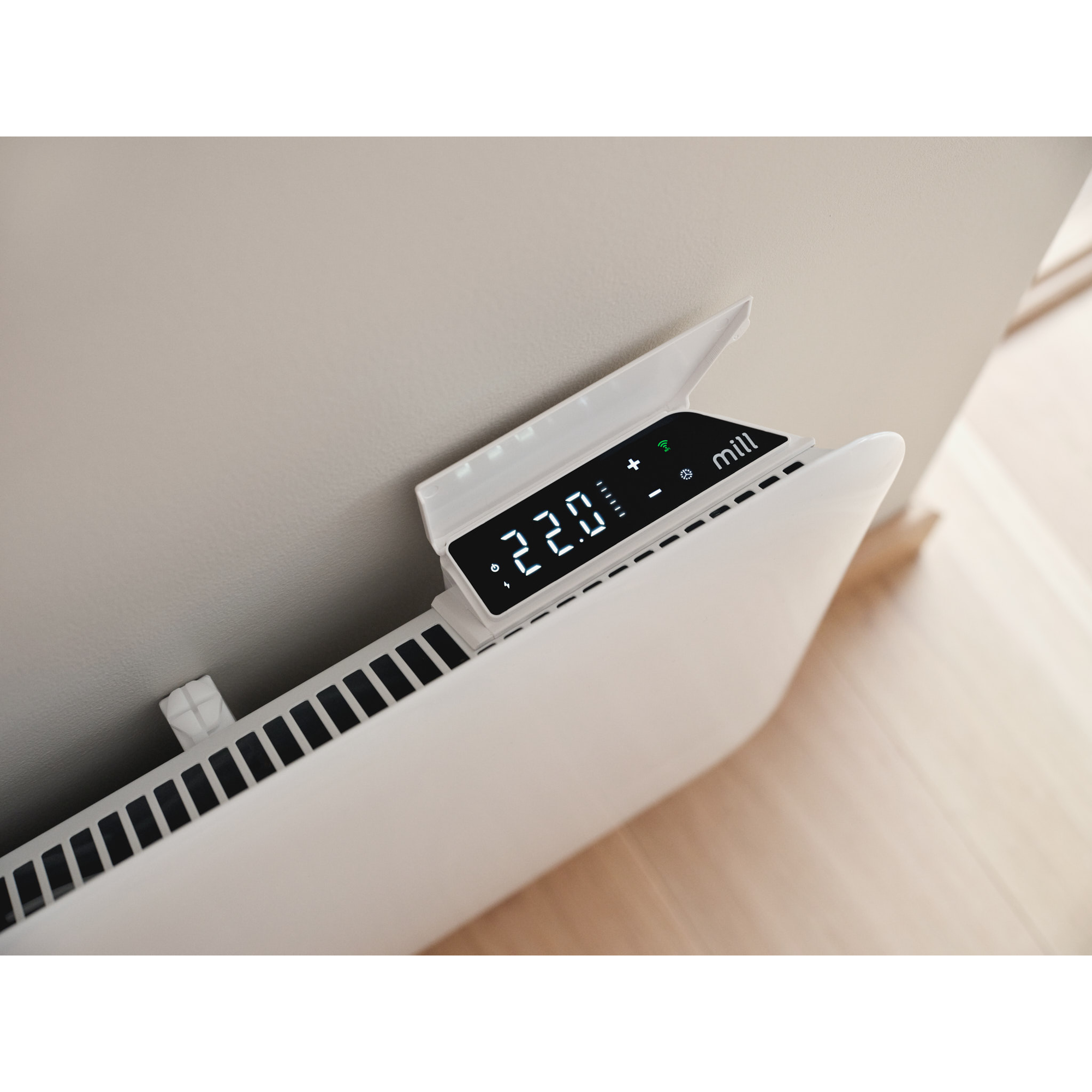 3 mill invisible wifi smart panel heater gen4 700w white