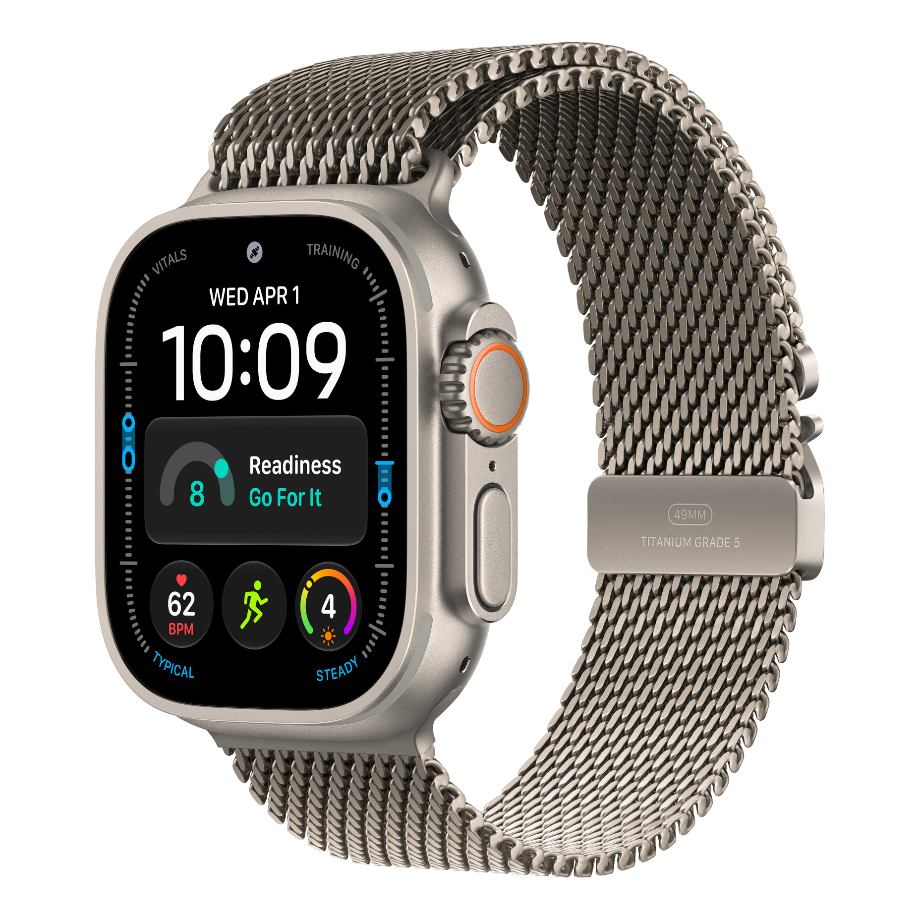 Apple Watch 44/45/46/49mm Titanium Milanese aproce