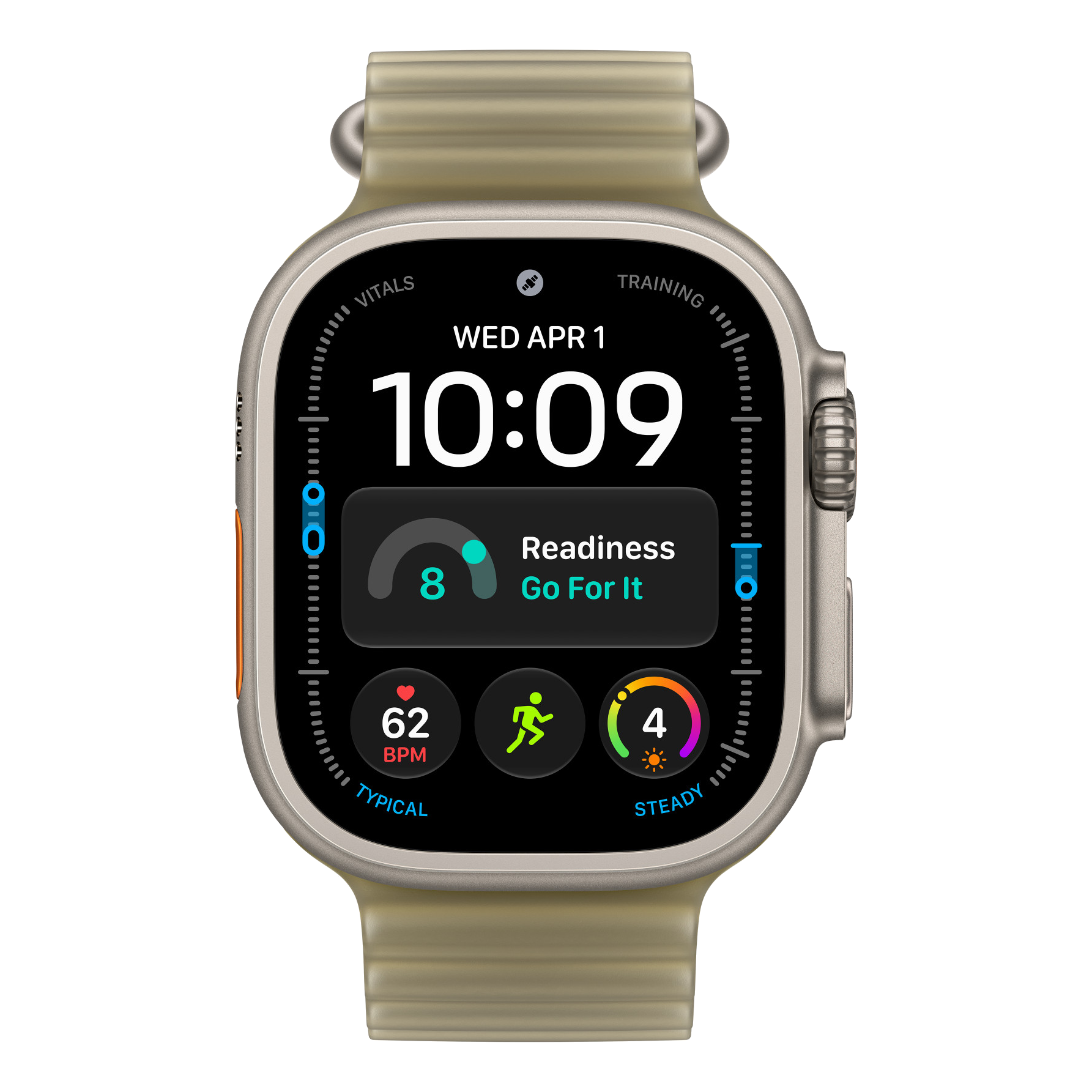 2 apple watch 44 45 46 49mm ocean band natural titanium finish translucent kelp