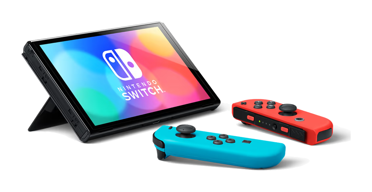 Nintendo Switch OLED blue red